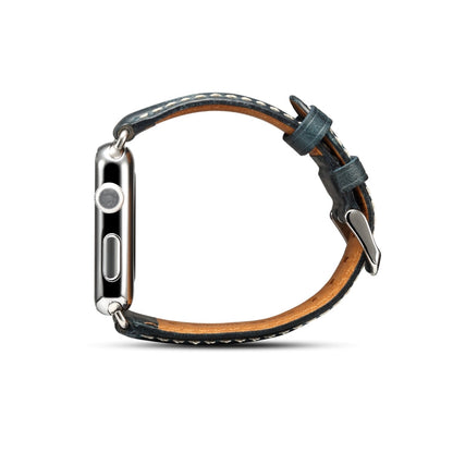 Denior Oil Wax Retro Watch Leather Watch Band for Apple Watch Series 10 42mm / 9&8&7 41mm / SE 3&SE 2&6&SE&5&4 40mm / 3&2&1 38mm