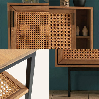 Acacia Cane Rattan Sideboard