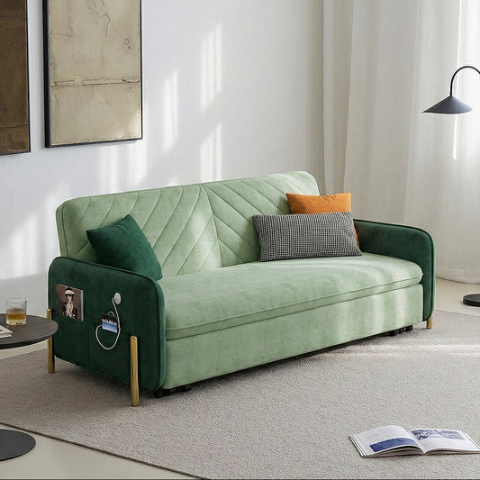 Aditi Two Seater Sofa Bed, Green