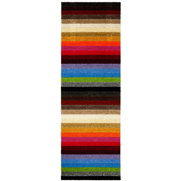 Linea Rainbow Striped Washable Rugs & Runners