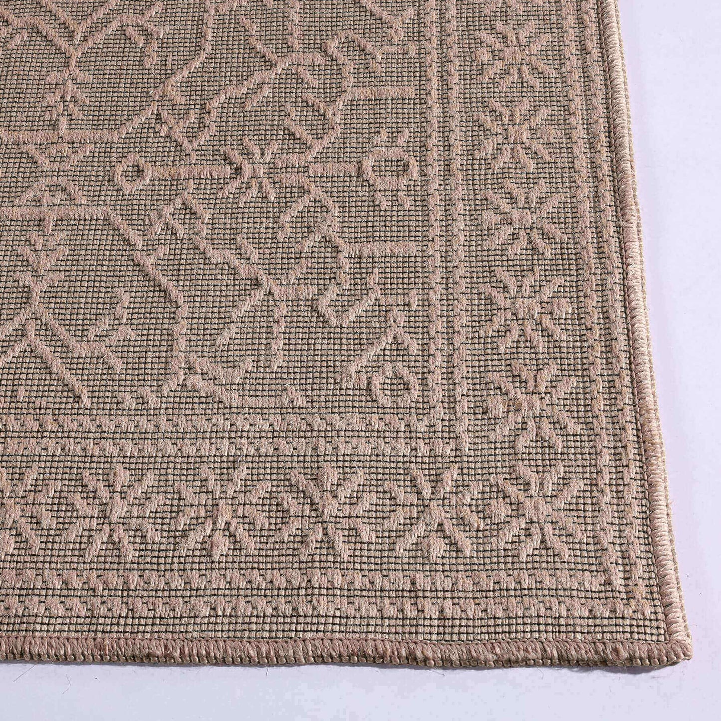 Beige Jute Looking Washable Rugs