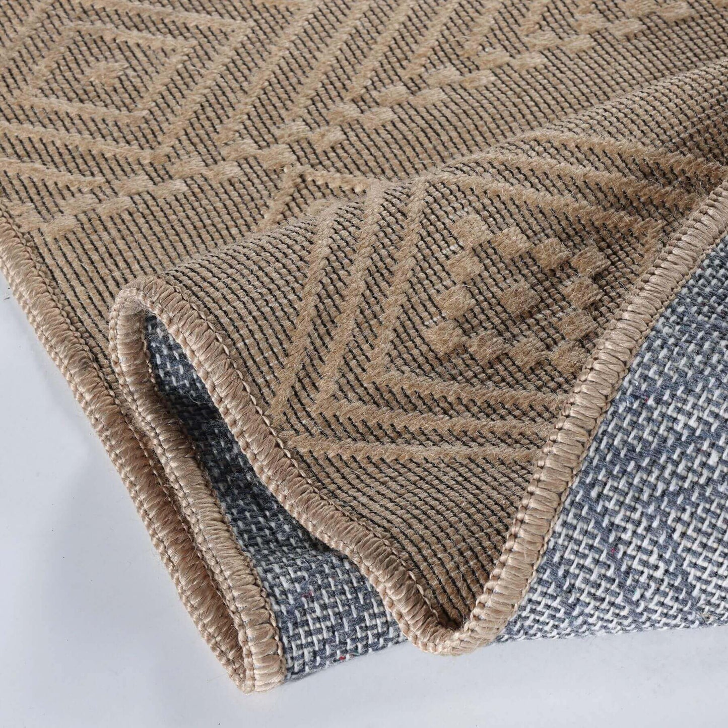 Beige Jute Looking Washable Rugs