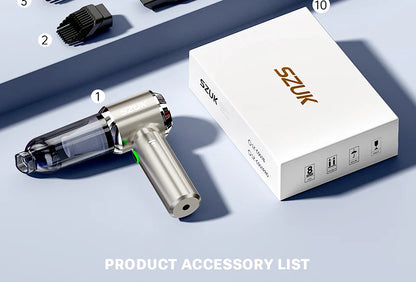 SZUK New Mini Car Vacuum Cleaner 985000Pa Wireless Vacuum Cleaner Powerful Suction Handheld Portable Vacuum Cleaner for car