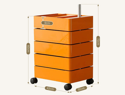 Afar Side Table With Storage & Trolley