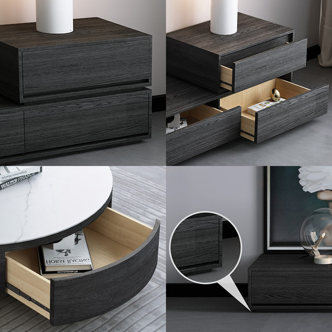 Agnes TV Stand, Black Oak