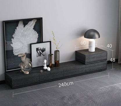 Agnes TV Stand, Black Oak