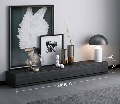 Agnes TV Stand, Black Oak