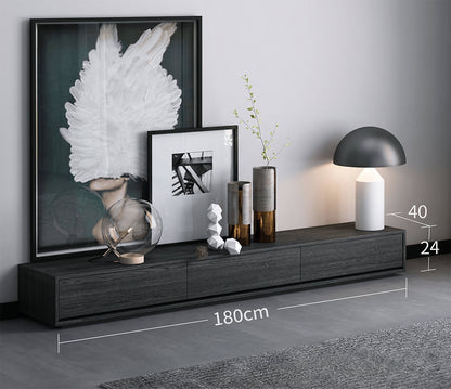 Agnes TV Stand, Black Oak
