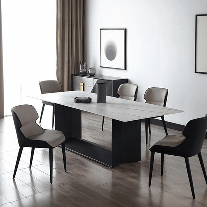 Alme Dining Table, Black Base