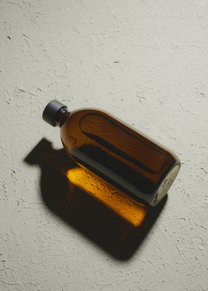 Amber Glass Bottle and Metal Cap