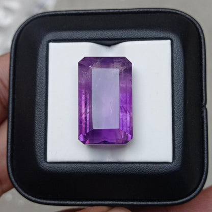 32.9ct Amethyst Fancy Cut - Natural Amethyst Crystal - 24x15x10mm