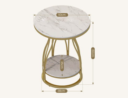 Amos Side Table, Gold Base
