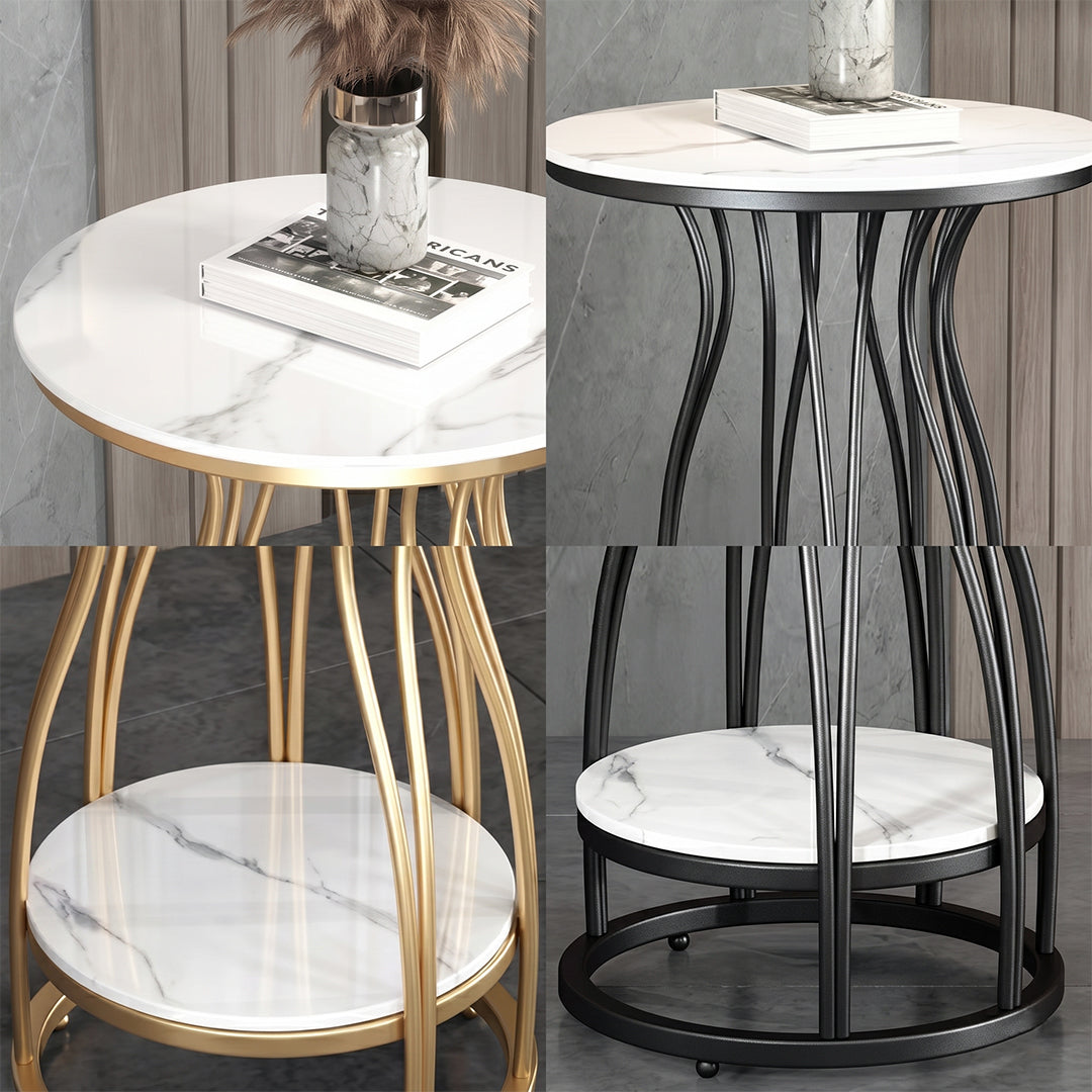 Amos Side Table, Gold Base