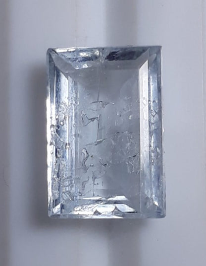 2.7ct Natual Aquamarine Crystal Rectangular Cut - March Birthstone - 10.5x7x4mm