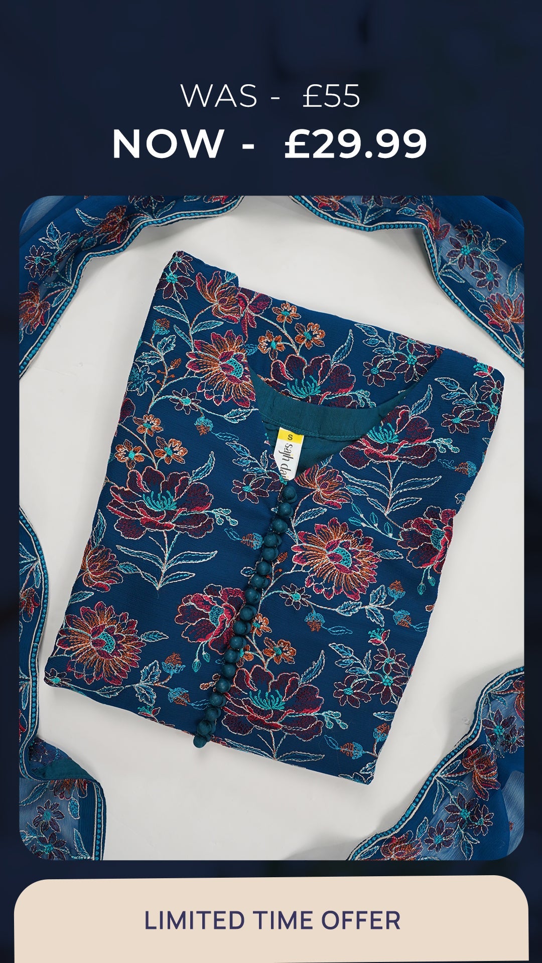 Husan e Jahan - Luxury Chiffon Outfit with Chiffon Dupatta - Ready to Wear - Eid25 - HEJ-V3-D7