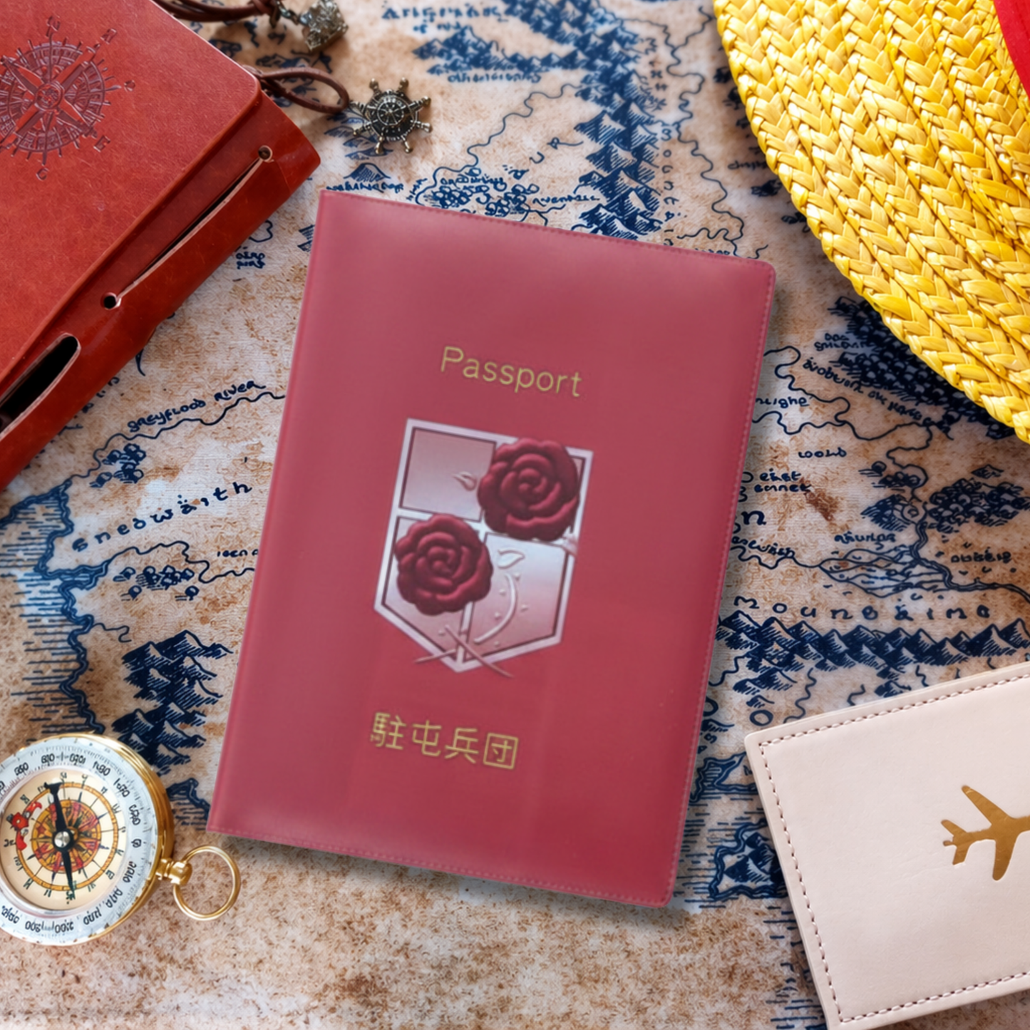 Attack on Titan Garrison Red Passport Cover