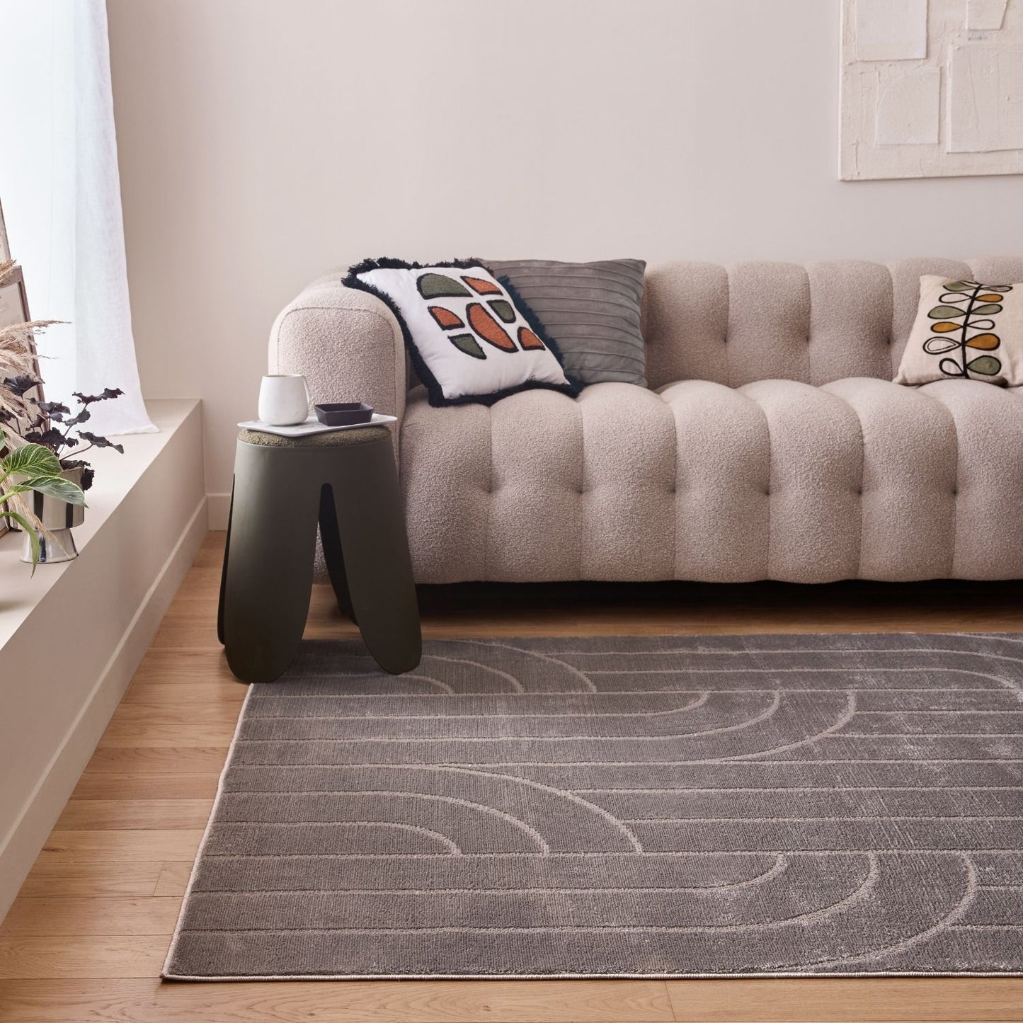 Aura Collection Rug Flint in Grey