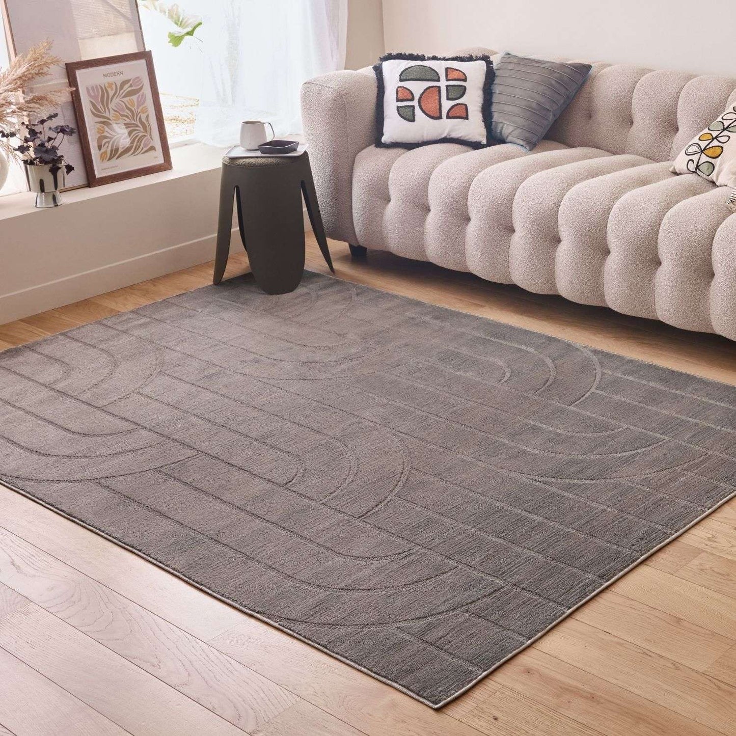 Aura Collection Rug Flint in Grey