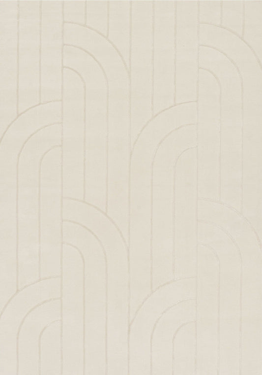 Aura Collection Rug Halo in Cream
