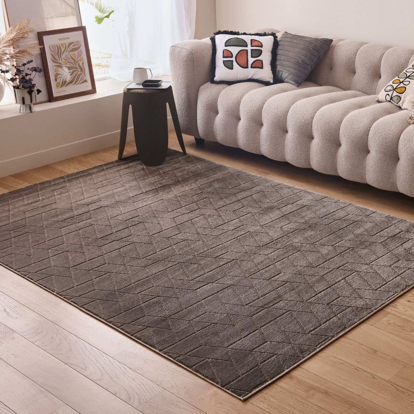 Aura Collection Rug Monolith in Grey