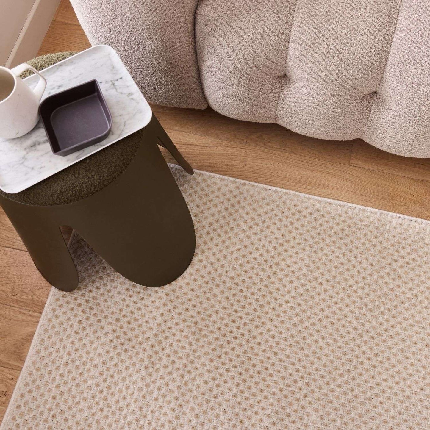 Aura Collection Rug Mosaic in Beige