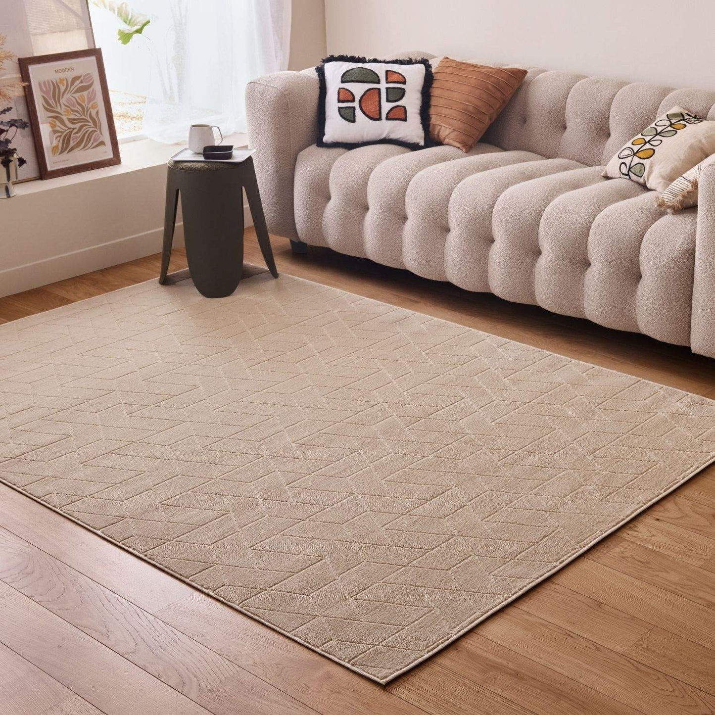 Aura Collection Rug Prism in Beige