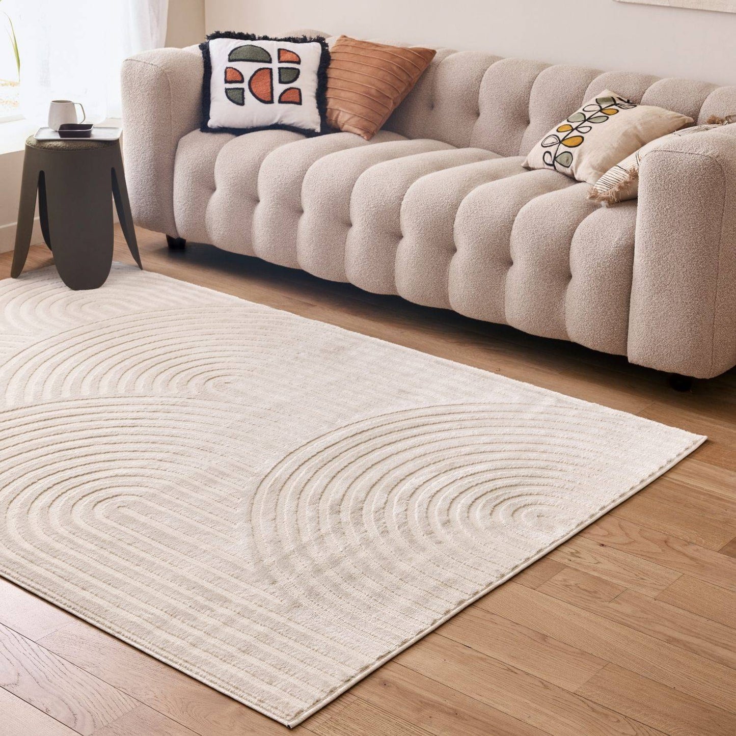 Aura Collection Rug Ripple in Cream