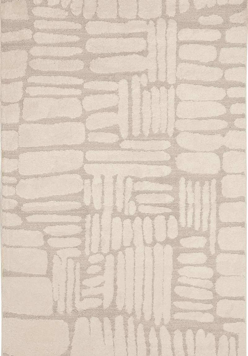 Ava Pave Wave Illusion Rug – Cream Abstract