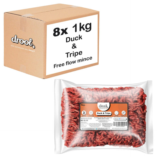 Drool Mince Freeflow Duck & Tripe 1kg - 8 pack box