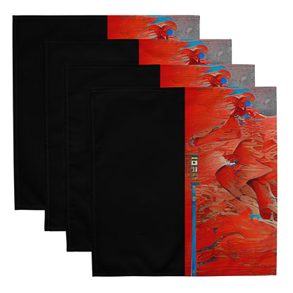 Half Black Half Hónghǎi - Cloth Napkin Set