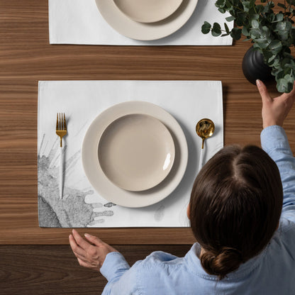 Watercolour Grey Splash - Placemat Set