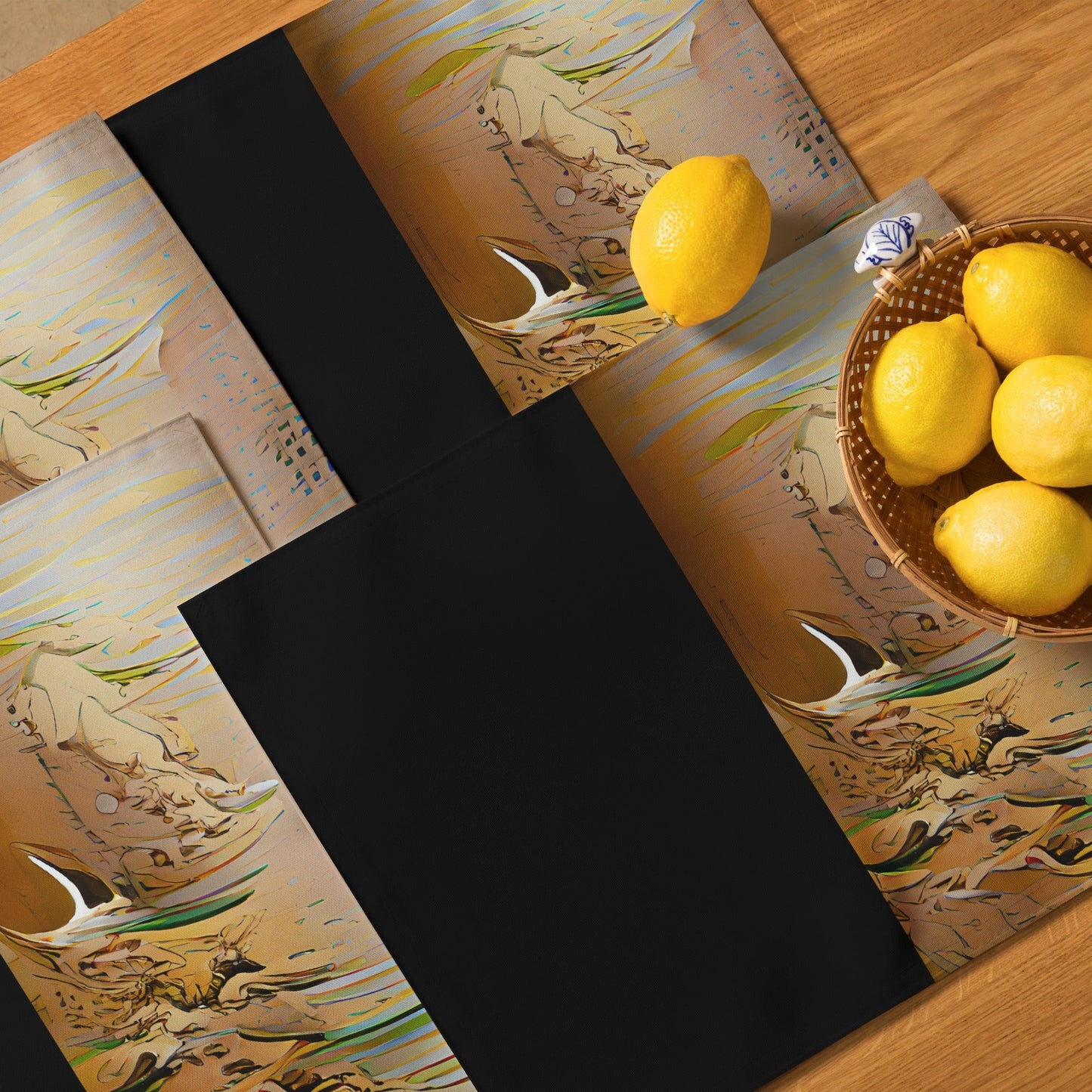 Half Black Half Gāolàng - Placemat Set