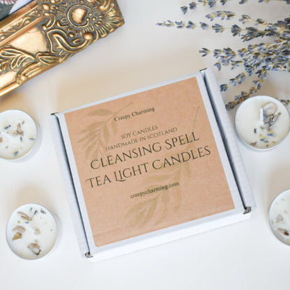 Cleansing Spell Soy Tea Light Candles