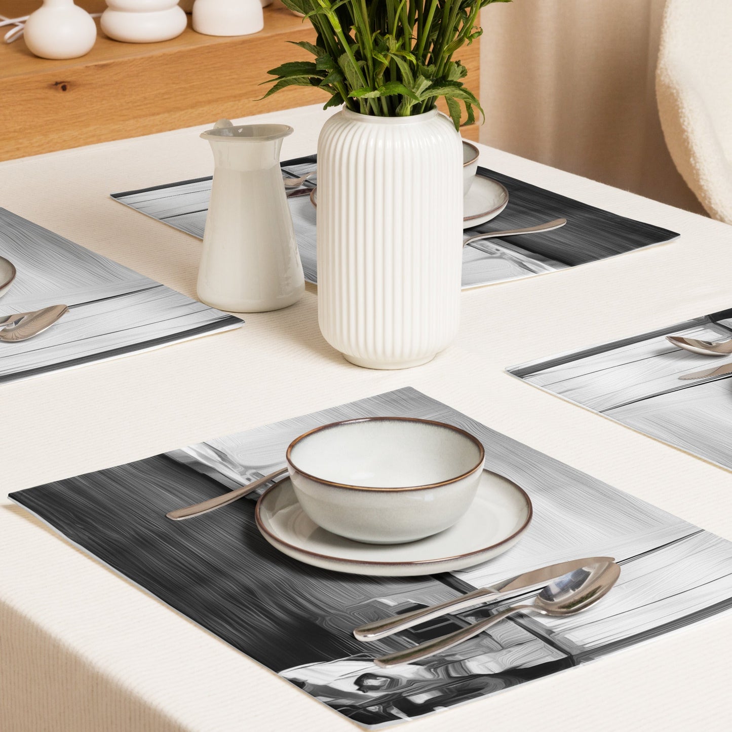 The Sleeping Yachts (at Night) - Placemat Set