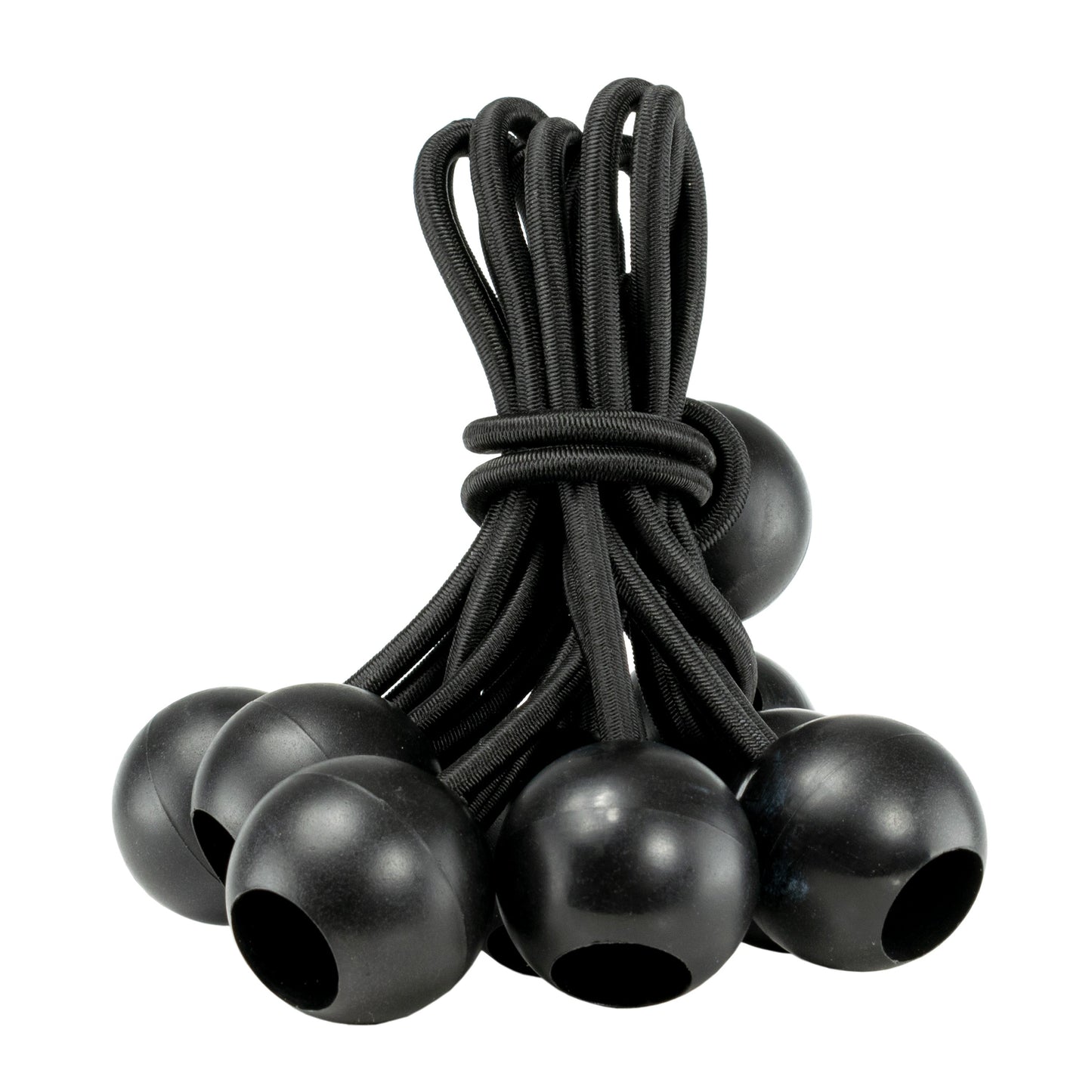 White M-Grade Tarpaulin with 10 x 6" Bungee Balls (Black)