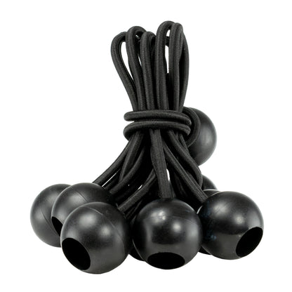 Blue S-Grade Tarpaulin with 10 x 6" Bungee Balls (Black) and 10 x Screw Type Tarp Clips