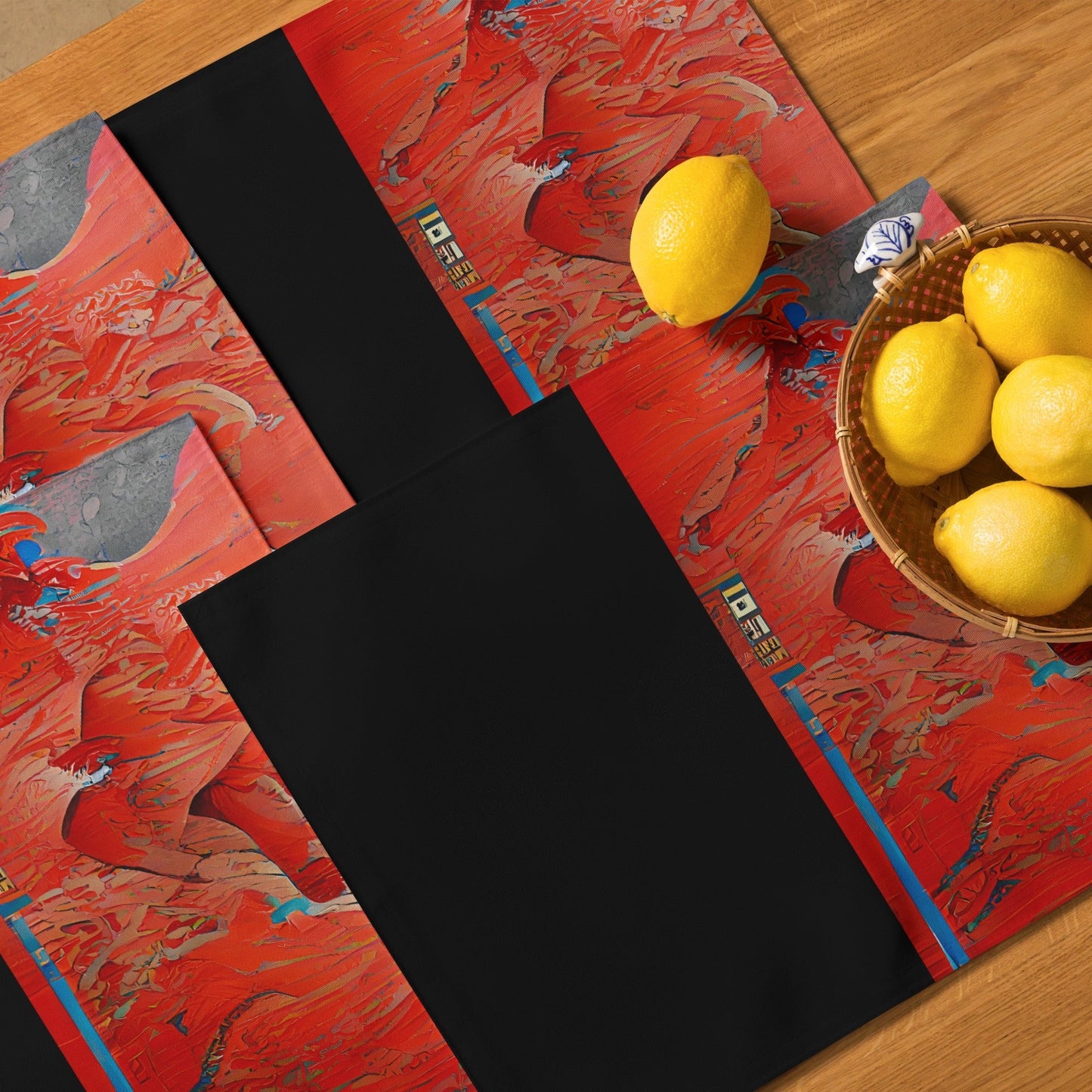 Half Black Half Hónghǎi - Placemat Set