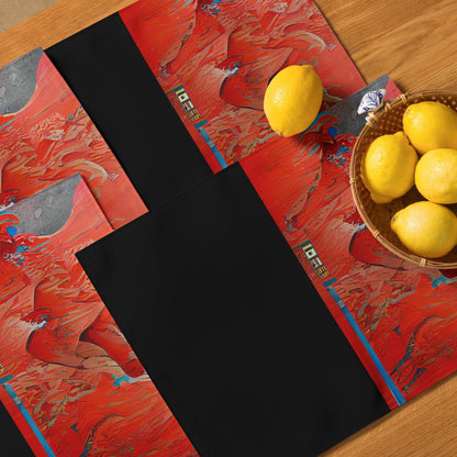 Half Black Half Hónghǎi - Placemat Set