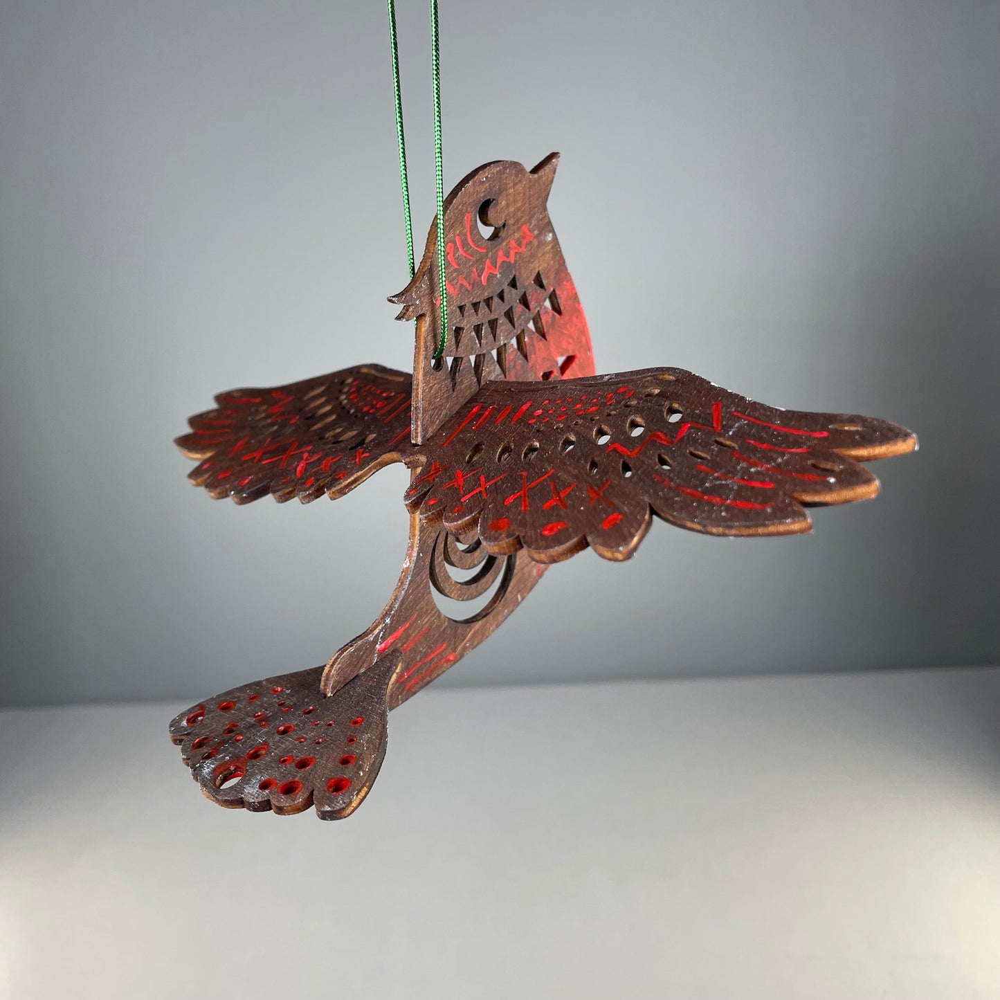 Christmas Bird Bauble - Handmade Ornament