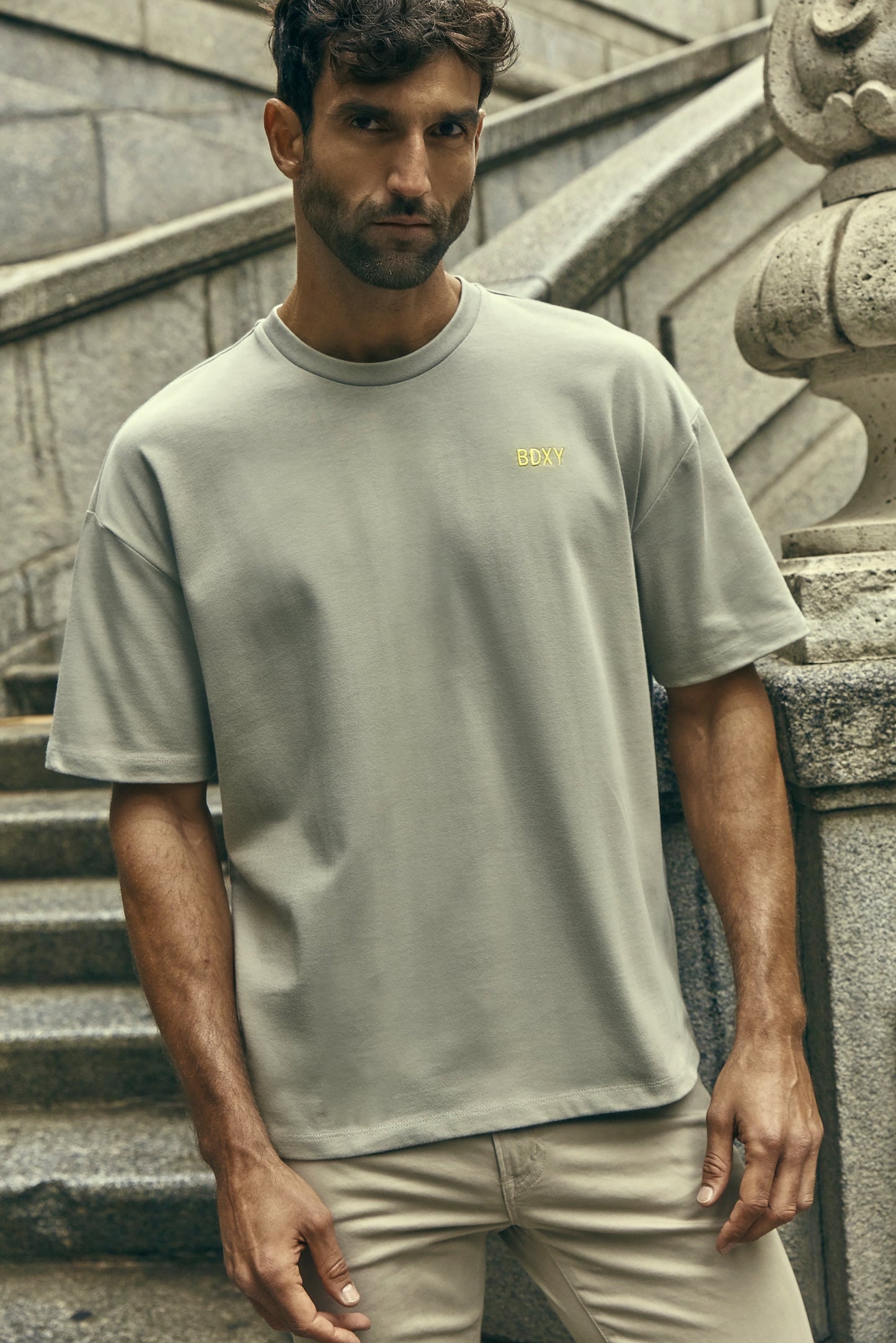 "The Block" T-shirt | Pebble