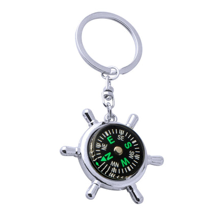 Creative Rudder Compass Style Keychain, Rudder Compass