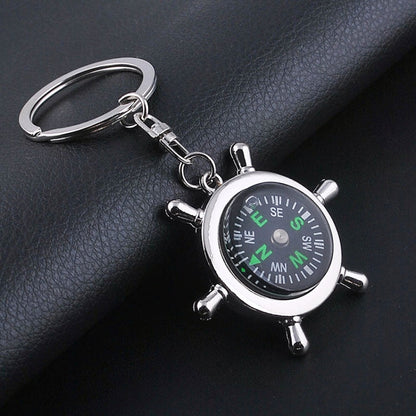 Creative Rudder Compass Style Keychain, Rudder Compass