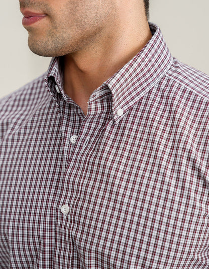 Maroon Casual Check Shirt