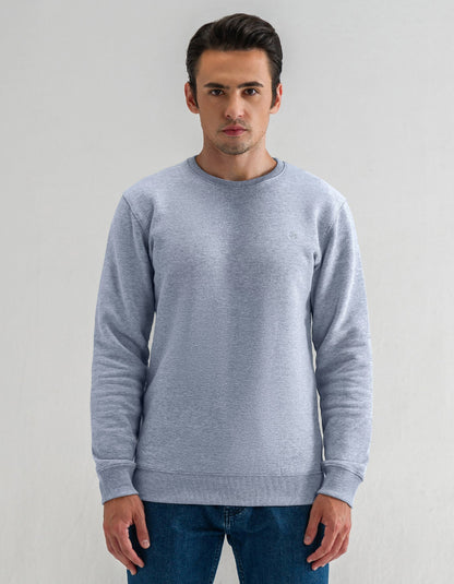 Crewneck Fleece Sweatshirt - Heather Grey