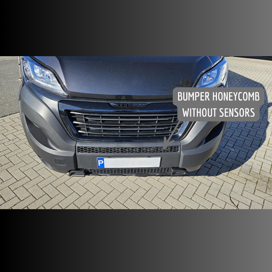 For Citroen Relay Honeycomb Front Bumper – Matte Black - No Parking Sensor Version | Van-X