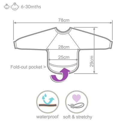 Weaning Bib with Sleeves - Foxes UltraBib