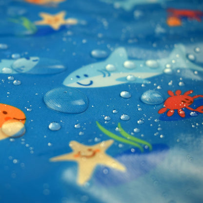 Wipeezee Coverall Bib - Turquoise Sea Creatures