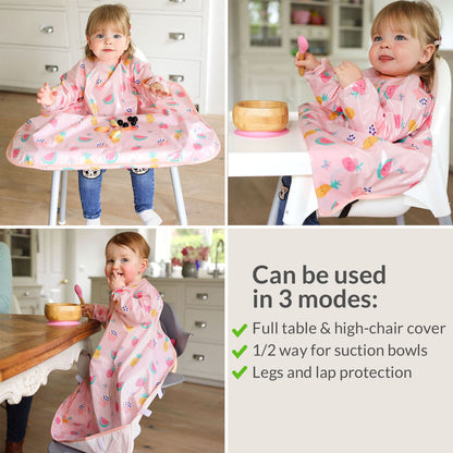 Wipeezee Coverall Bib - Pink Yummy Treats