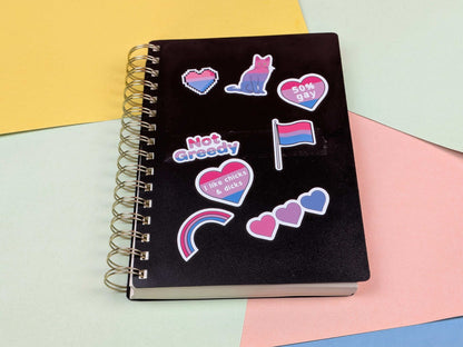 Bisexual Pride sticker sheet