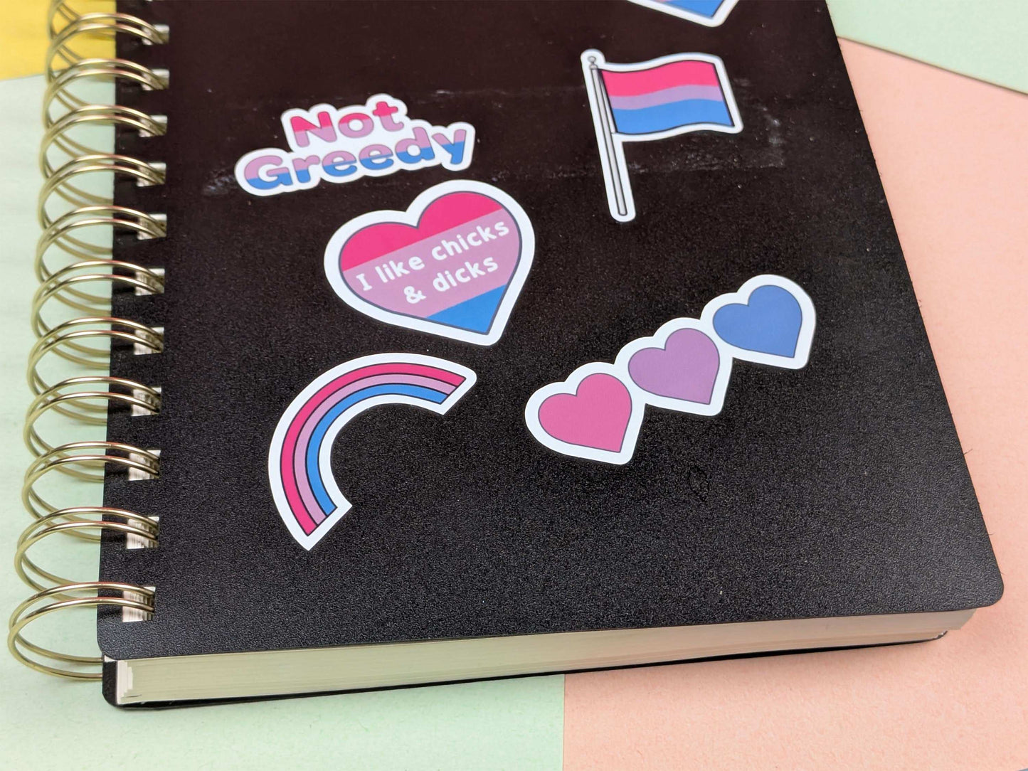 Bisexual Pride sticker sheet